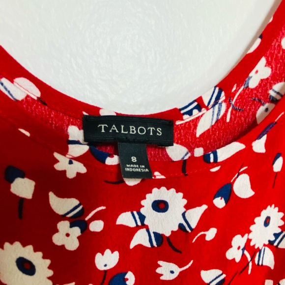 TALBOTS FLORAL CREPE TIERED MAXI DRESS Size 8 - Picture 8 of 8